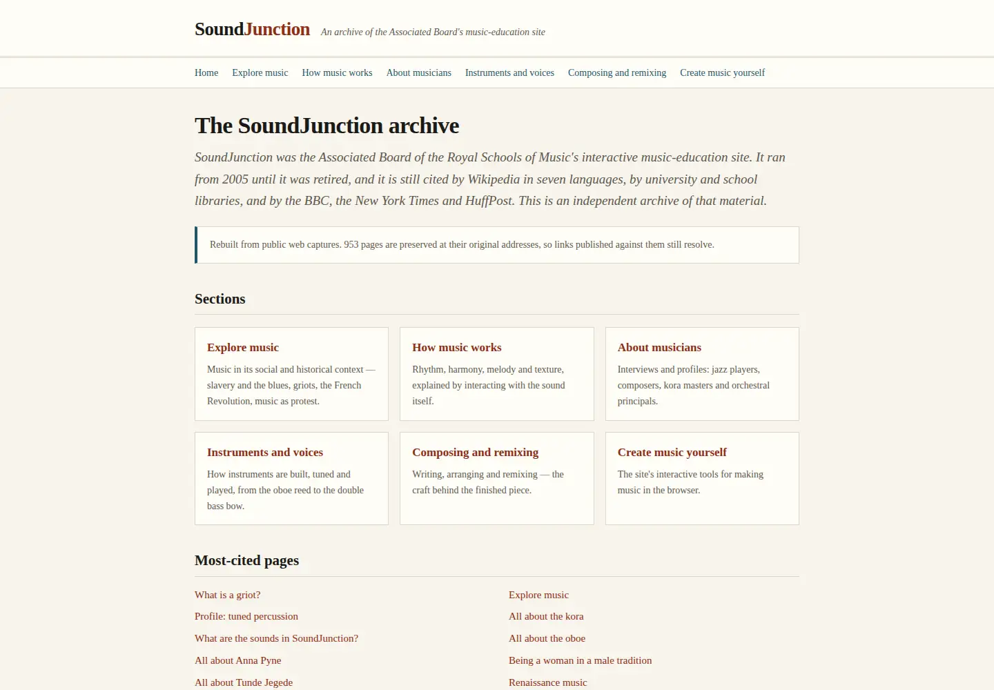 Screenshot of soundjunction.org