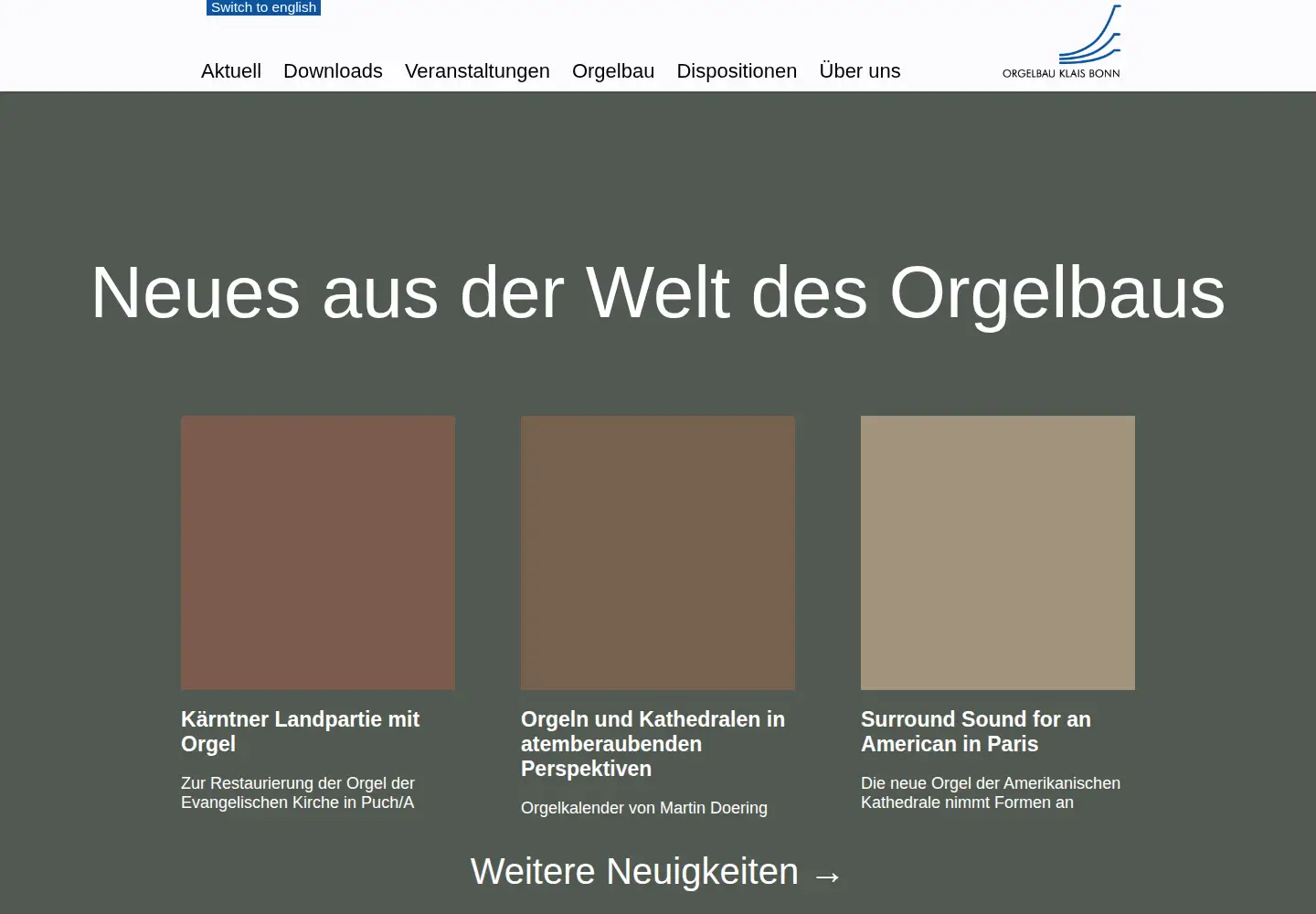 Screenshot of orgelbau-klais.com