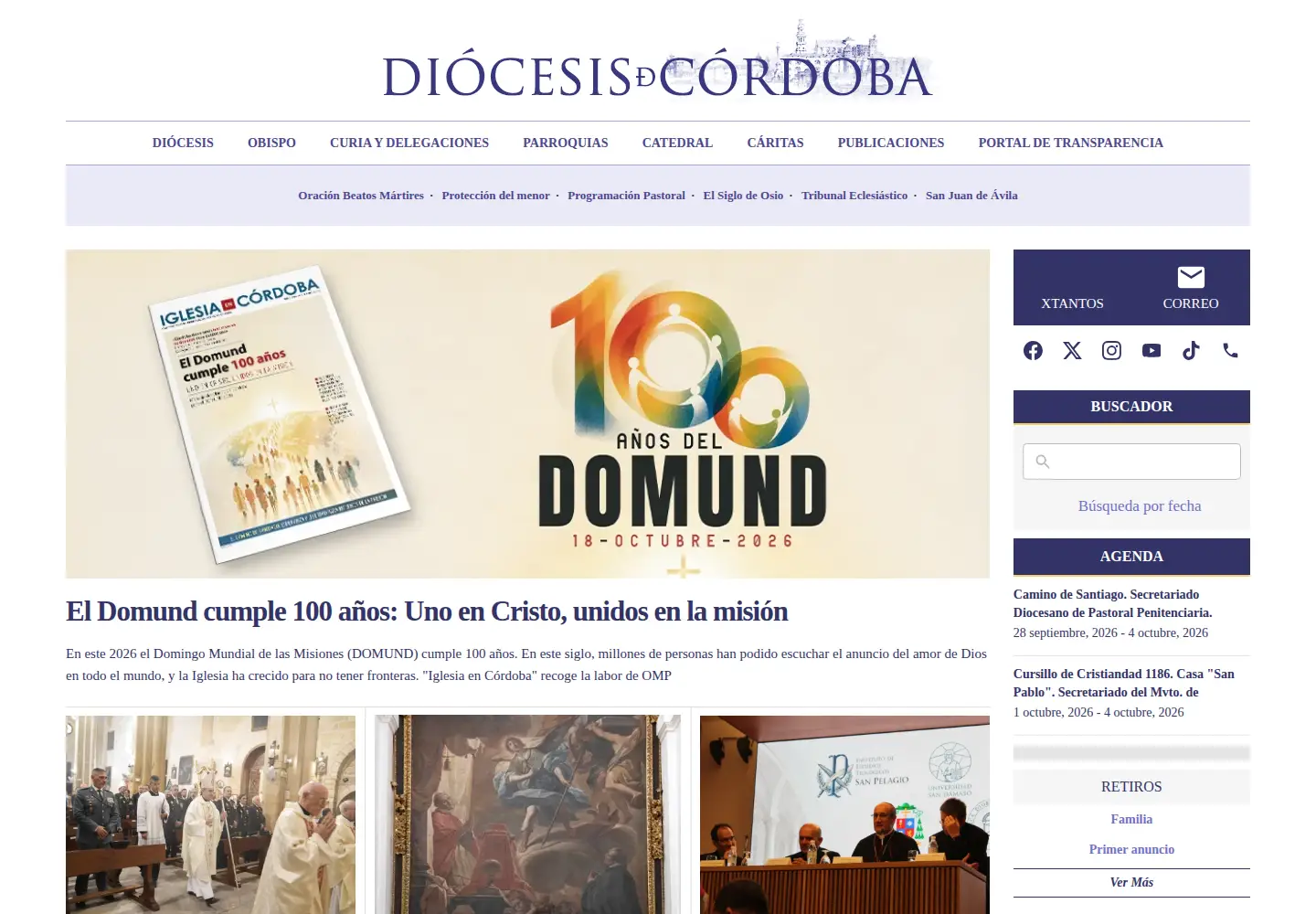 Screenshot of diocesisdecordoba.es