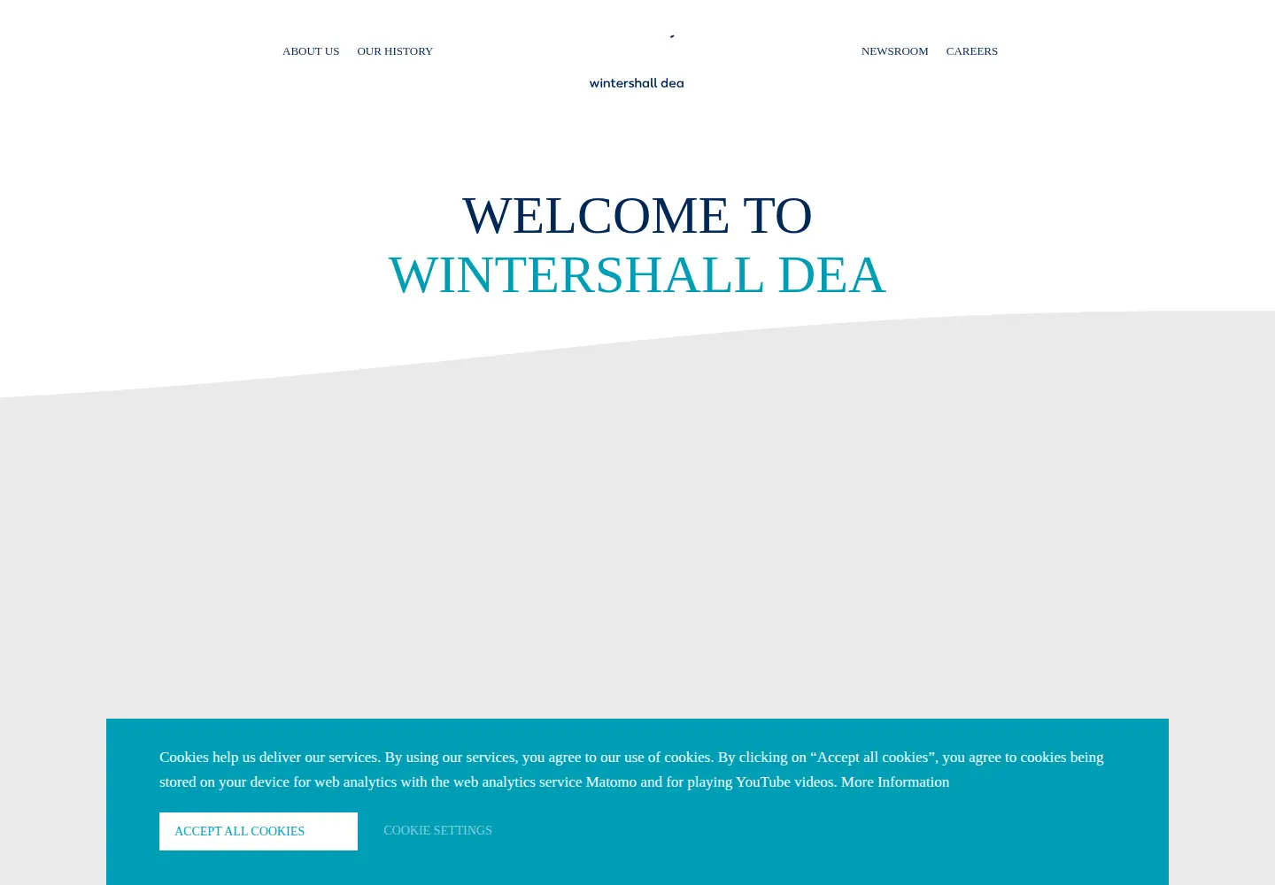 Captured homepage of wintershall.com in the current scan