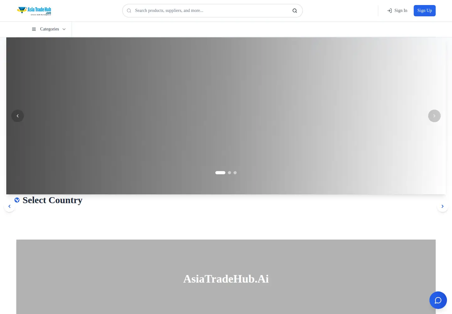 Captured homepage of asiatradehub.com in the current scan