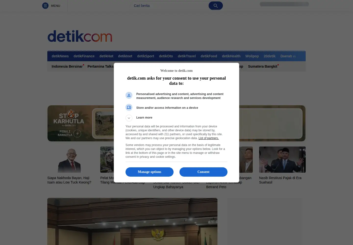 Screenshot of detik.com