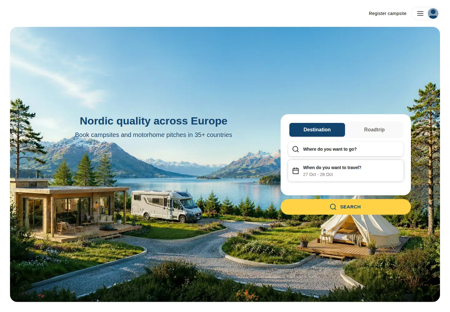 Captured homepage of campcation.se in the current scan