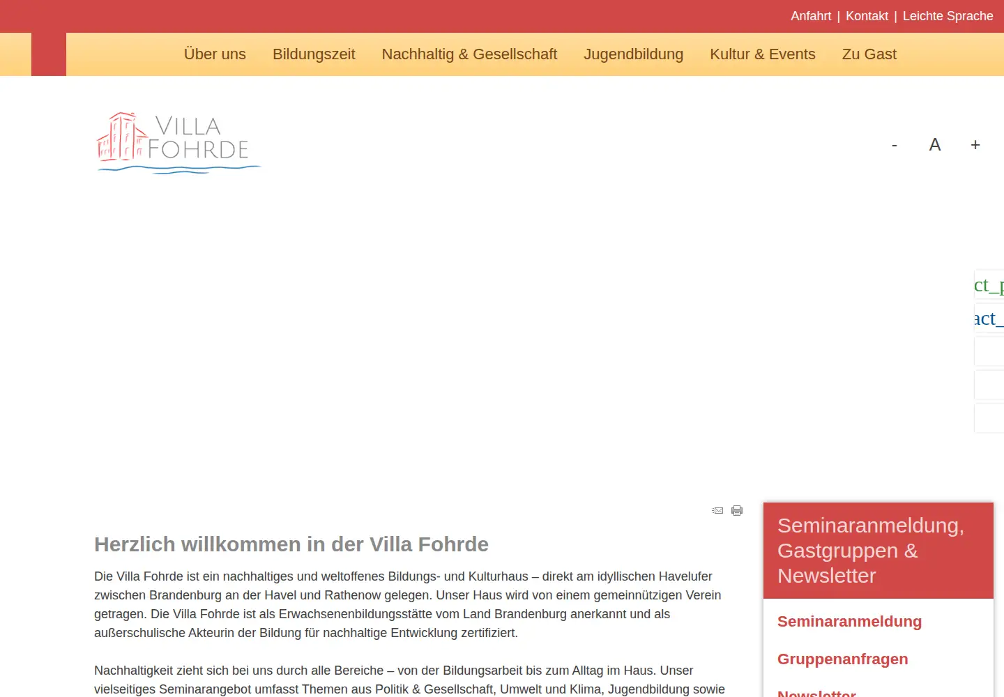 Screenshot of villa-fohrde.de