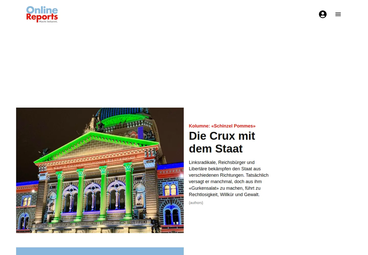 Screenshot of onlinereports.ch