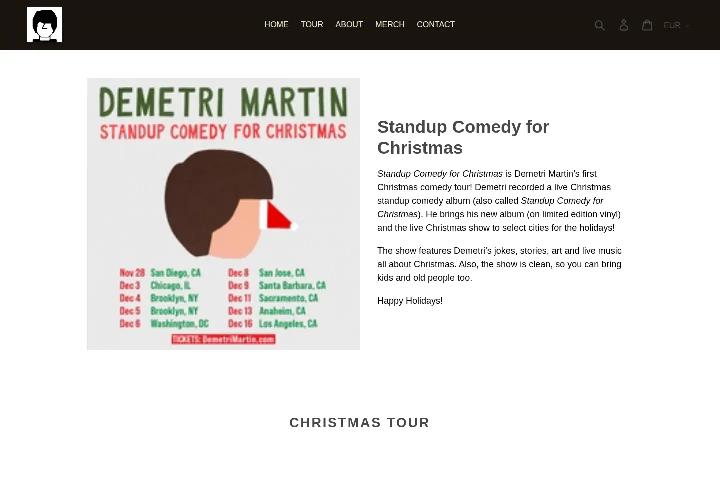 Screenshot of demetrimartin.com