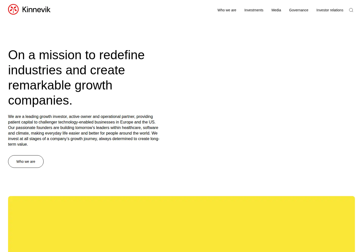 Screenshot of kinnevik.se
