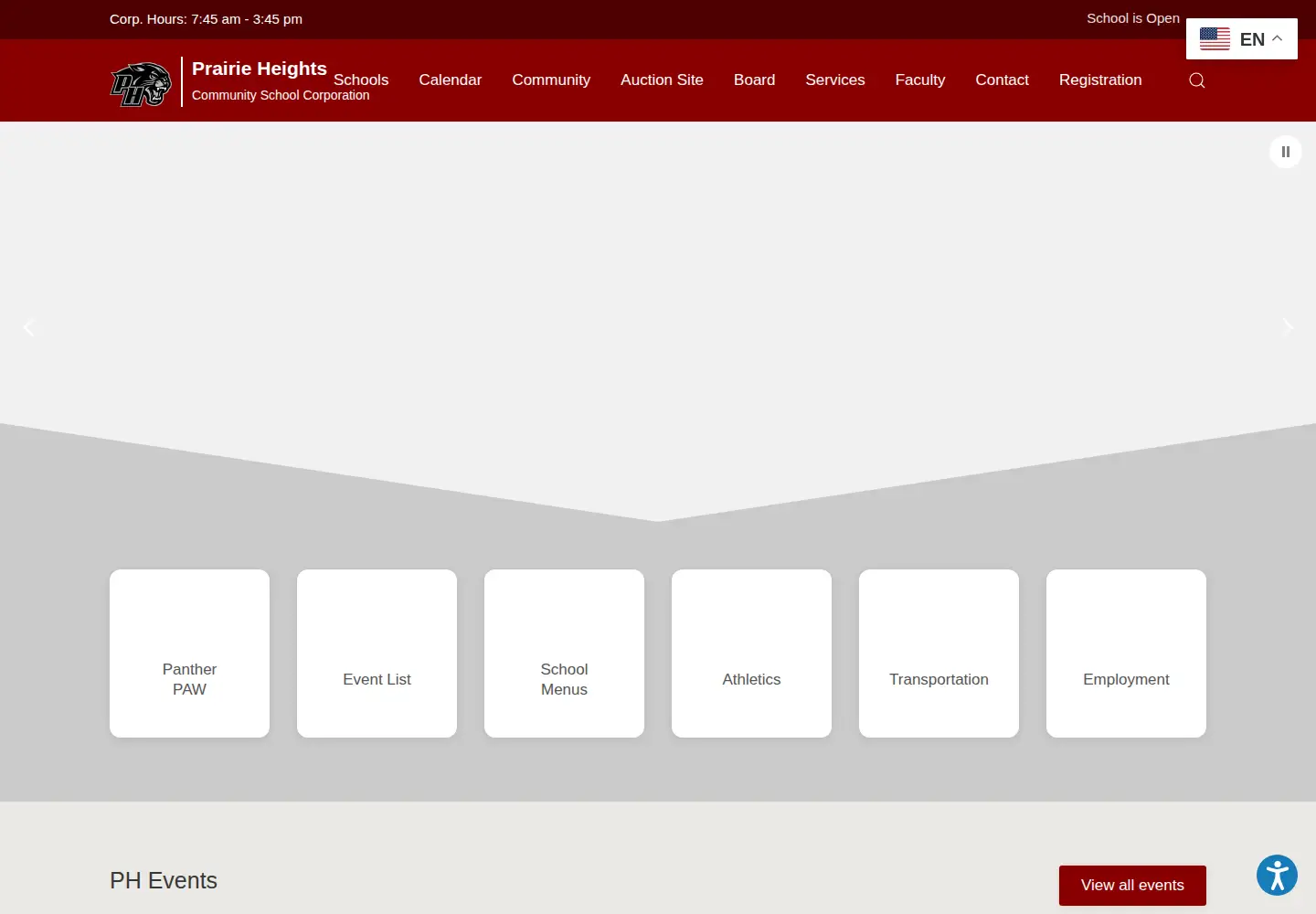 Captured homepage of ph.k12.in.us in the current scan