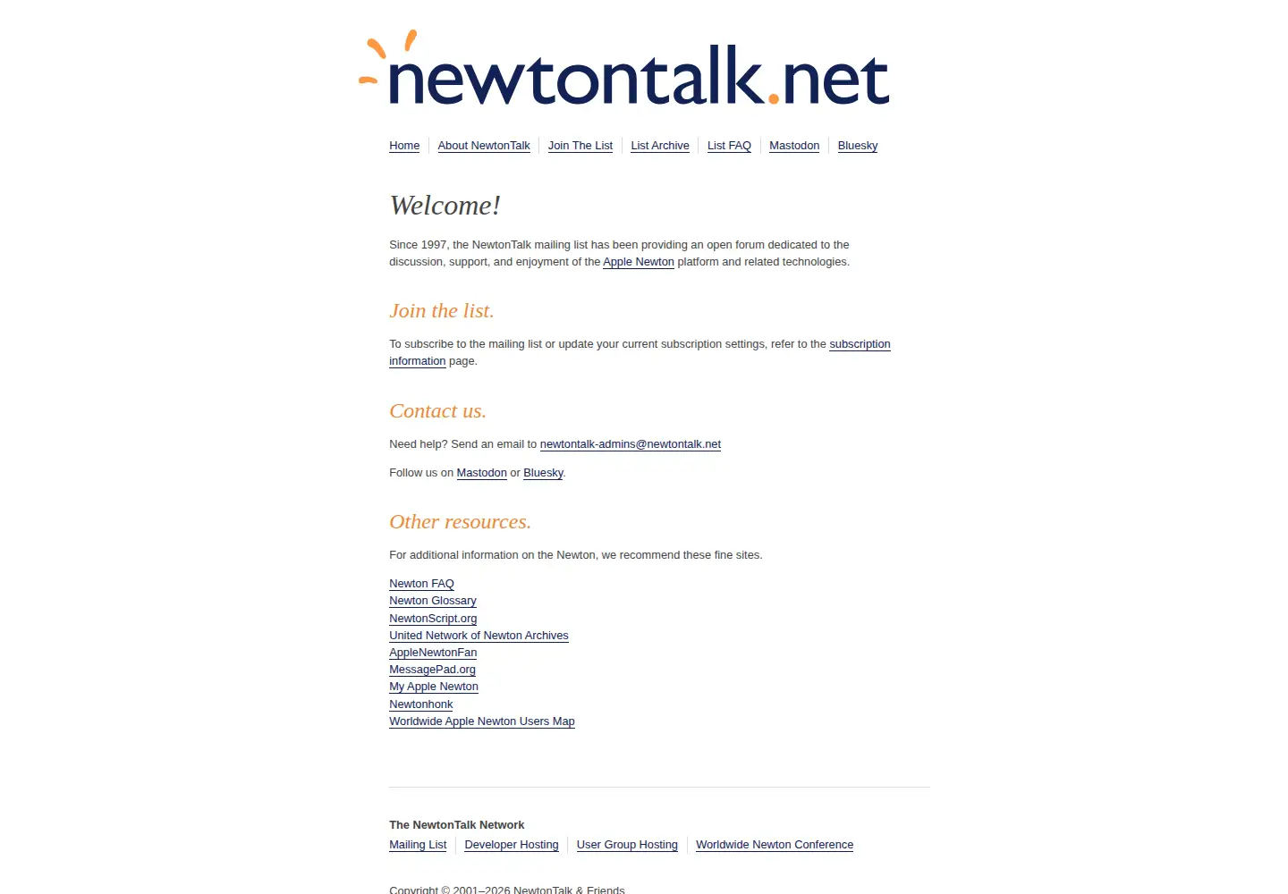 Screenshot of newtontalk.net