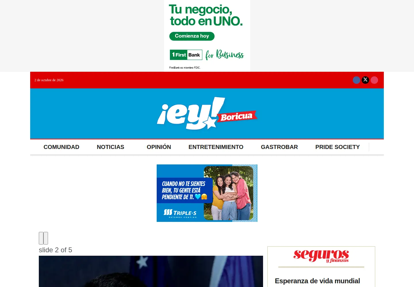 Screenshot of eyboricua.com