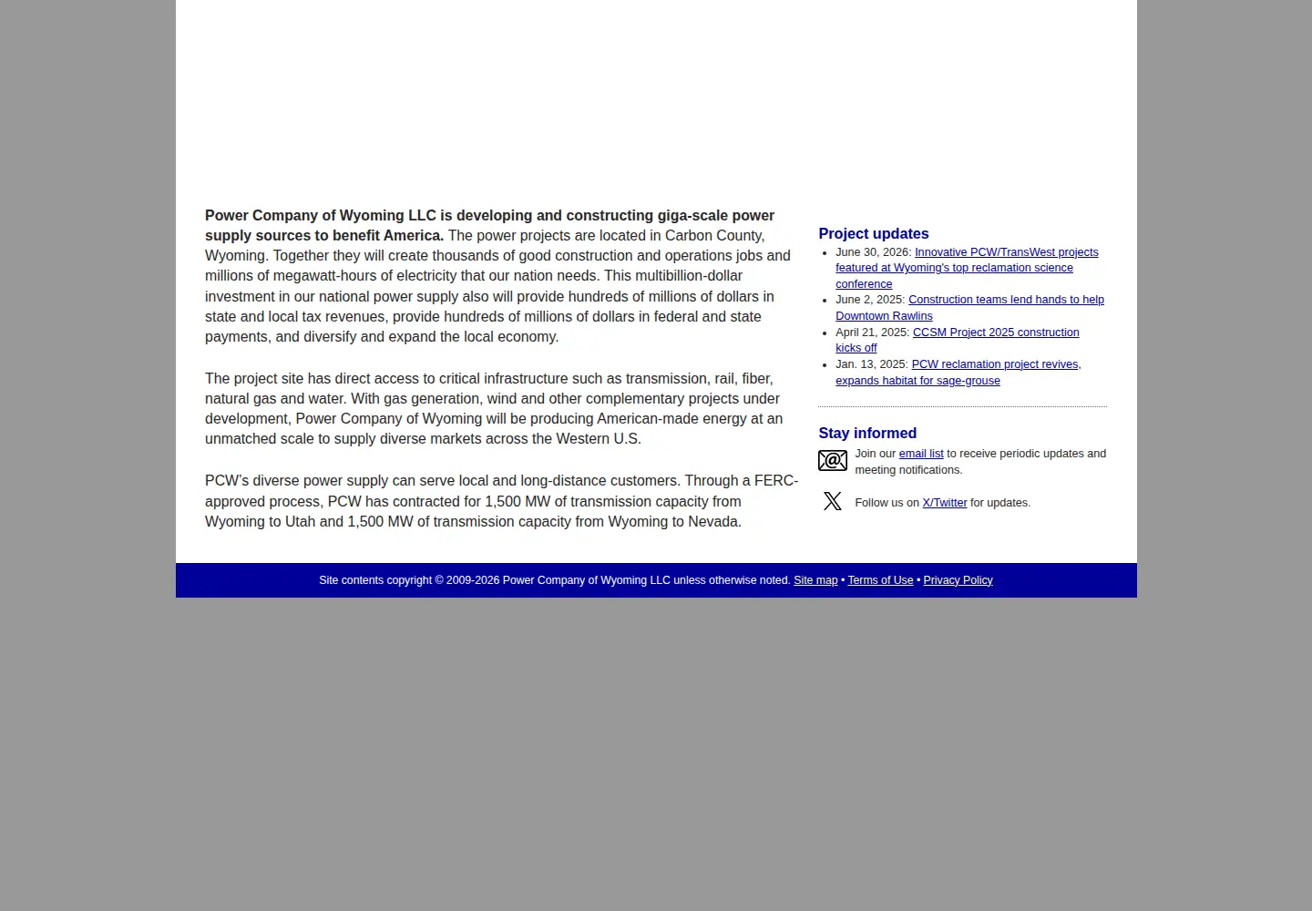 Screenshot of powercompanyofwyoming.com