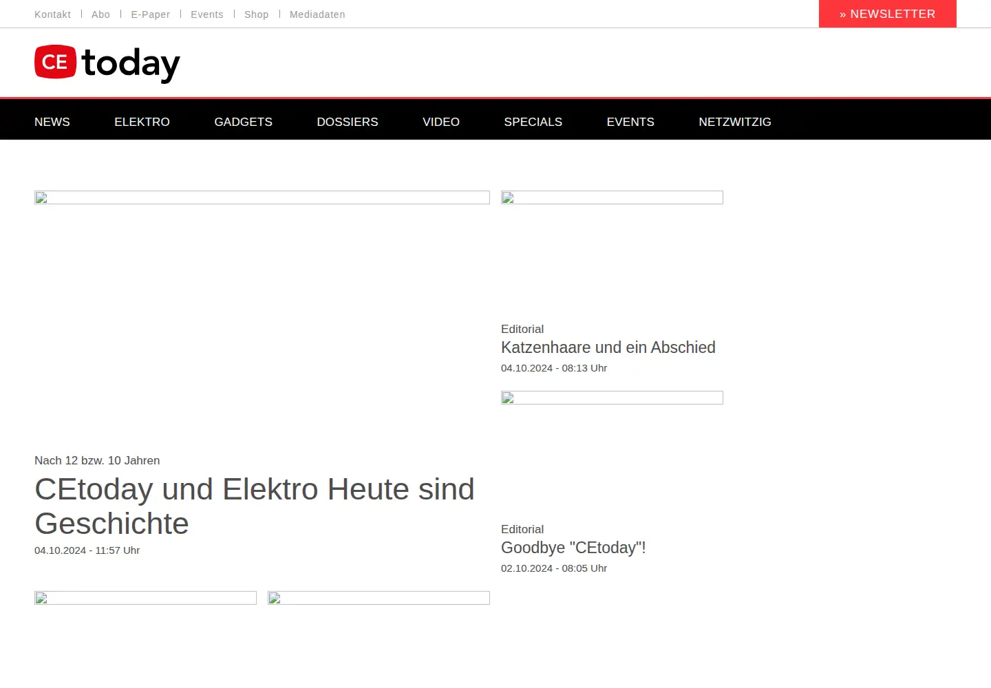 Screenshot of cetoday.ch