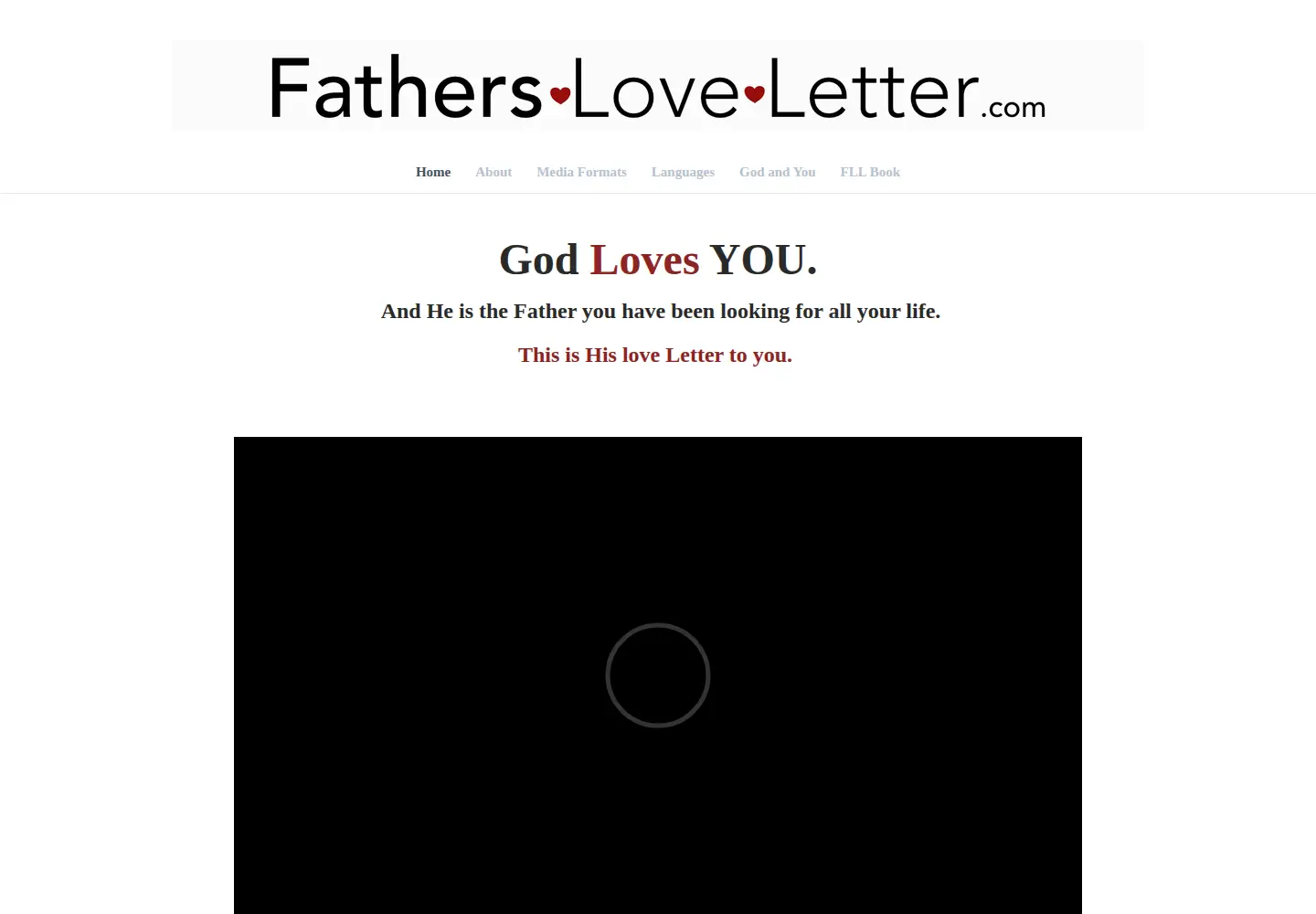 Screenshot of fathersloveletter.com