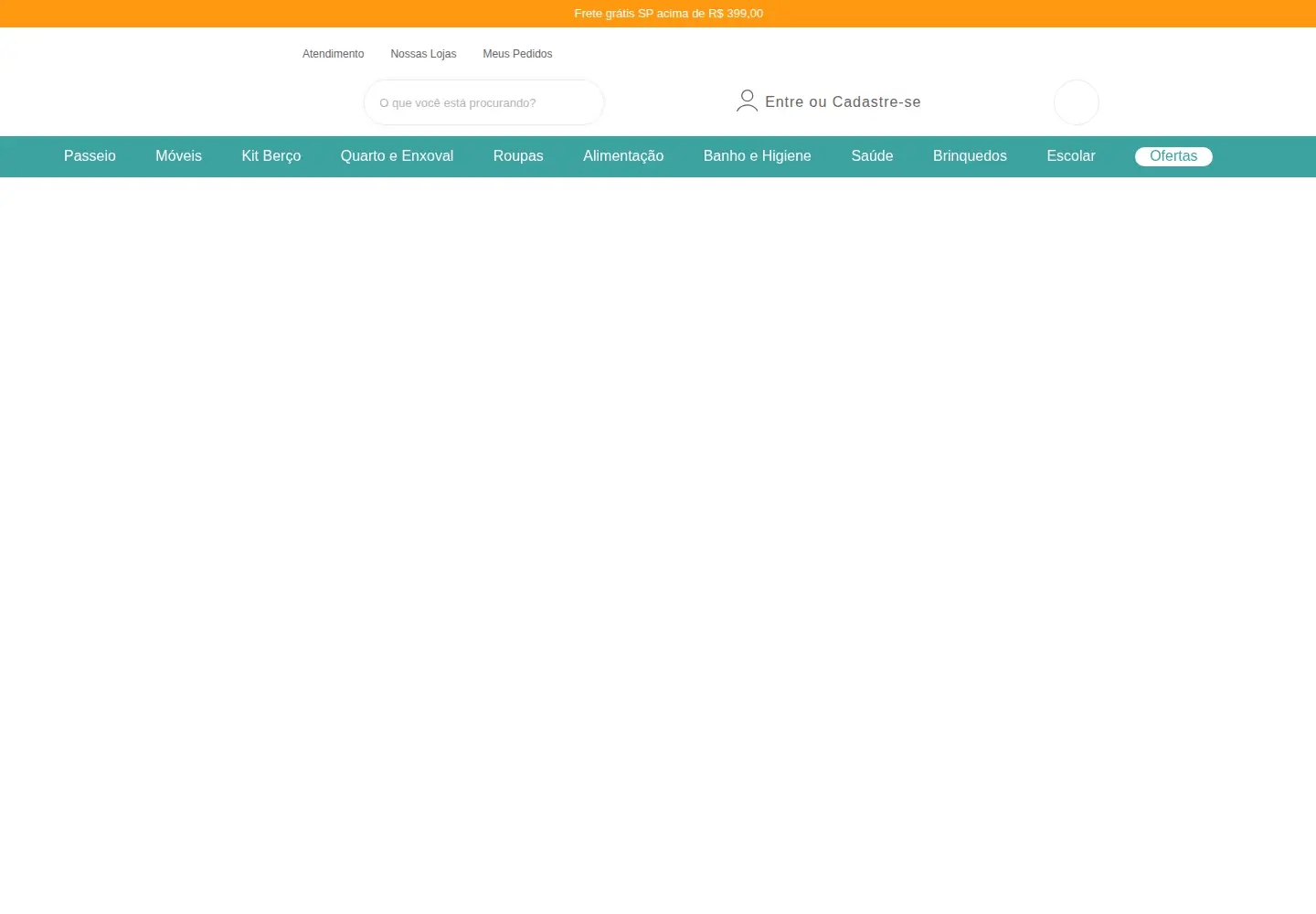 Captured homepage of alobebe.com.br in the current scan