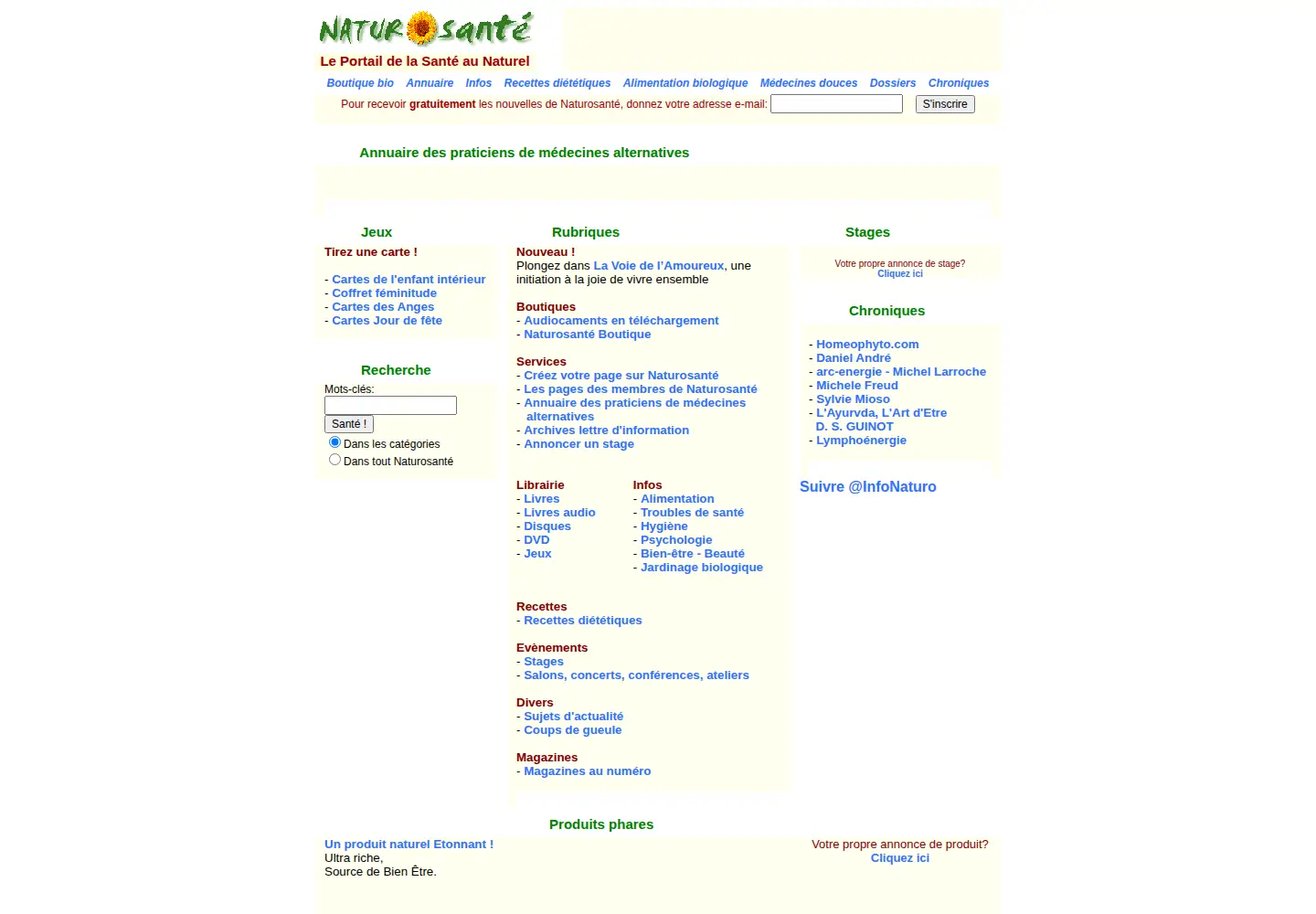 Screenshot of naturosante.com