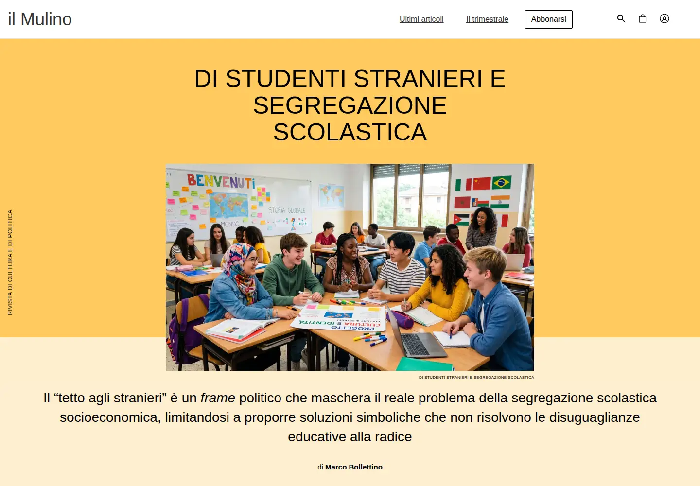 Screenshot of rivistailmulino.it