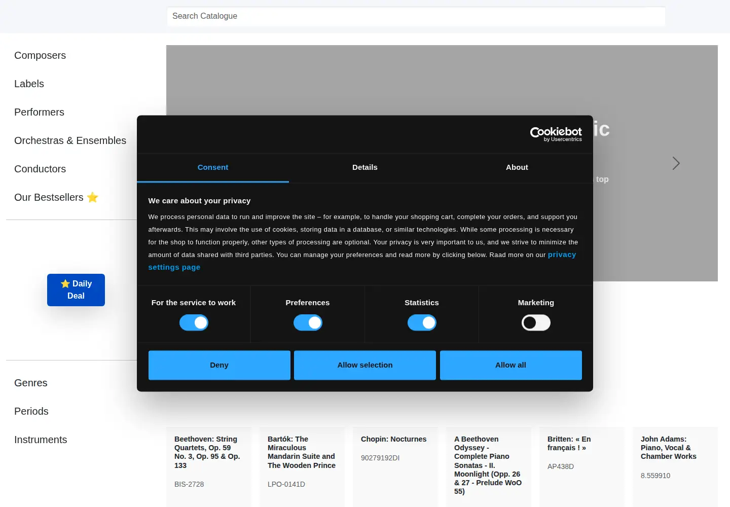 Screenshot of eclassical.com