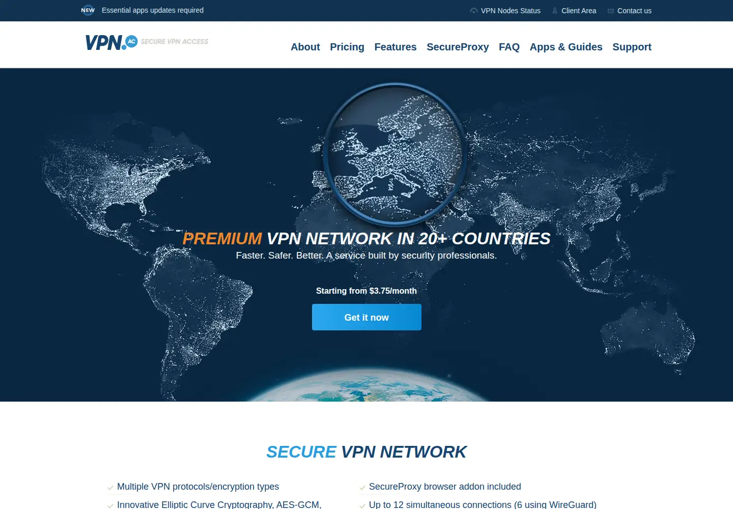 Screenshot of vpn.ac