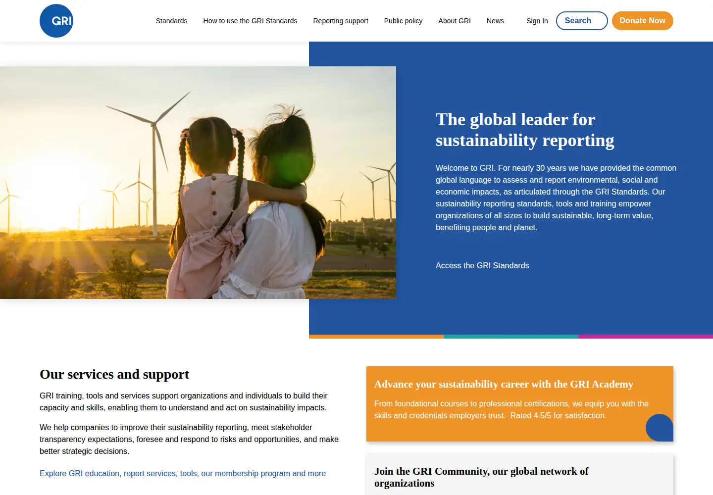 Screenshot of globalreporting.org
