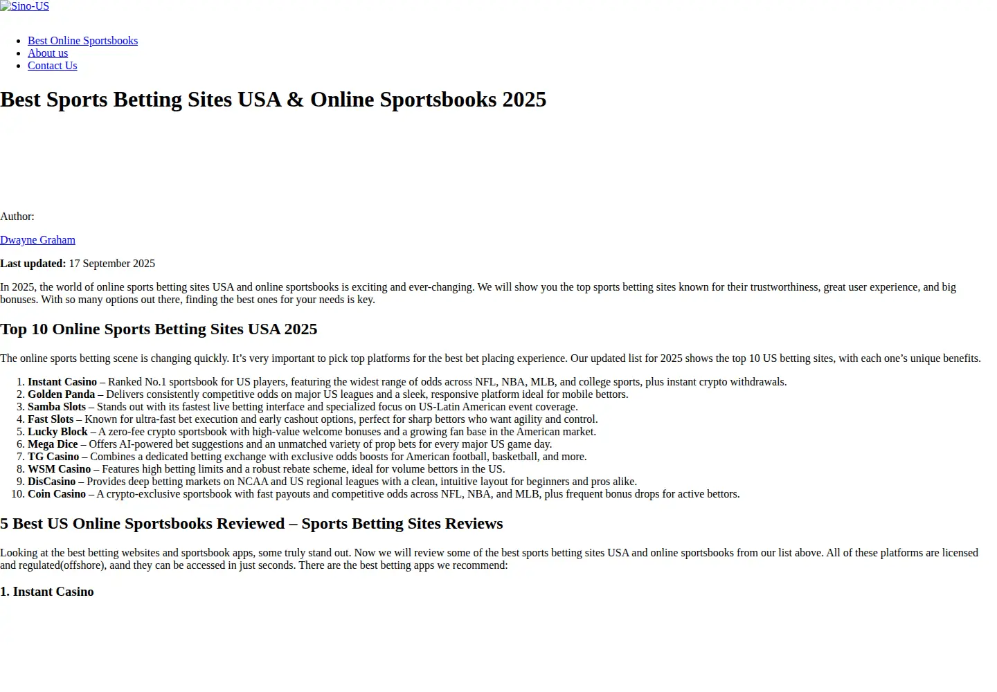 Screenshot of sino-us.com