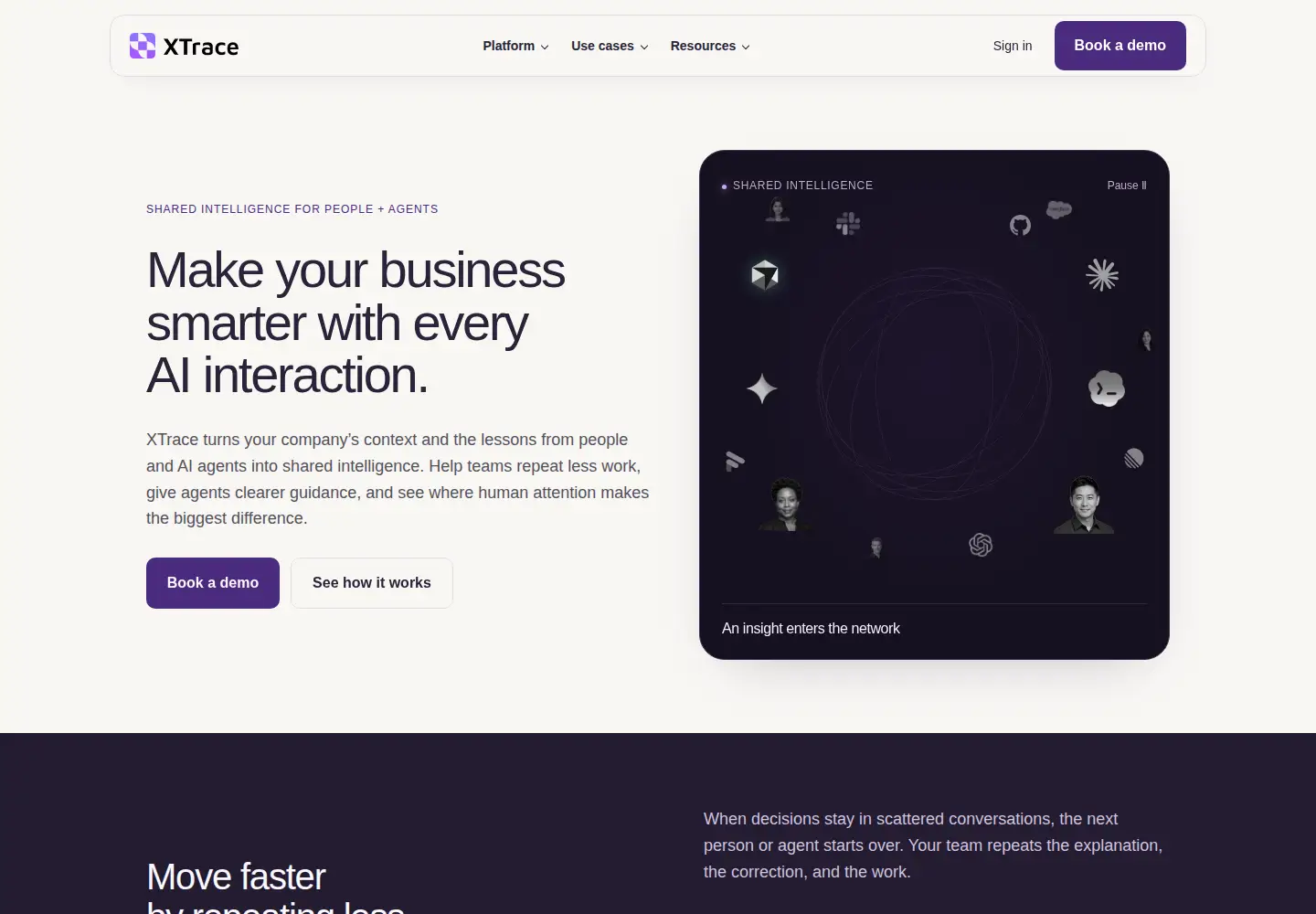 Screenshot of xtrace.ai