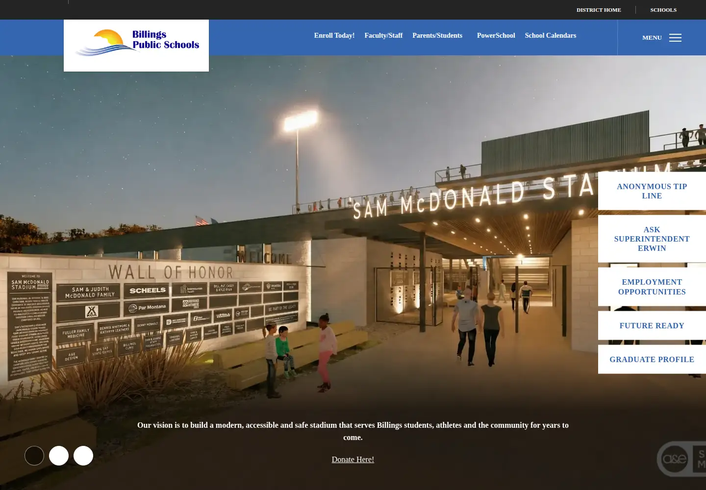 Screenshot of billingsschools.org