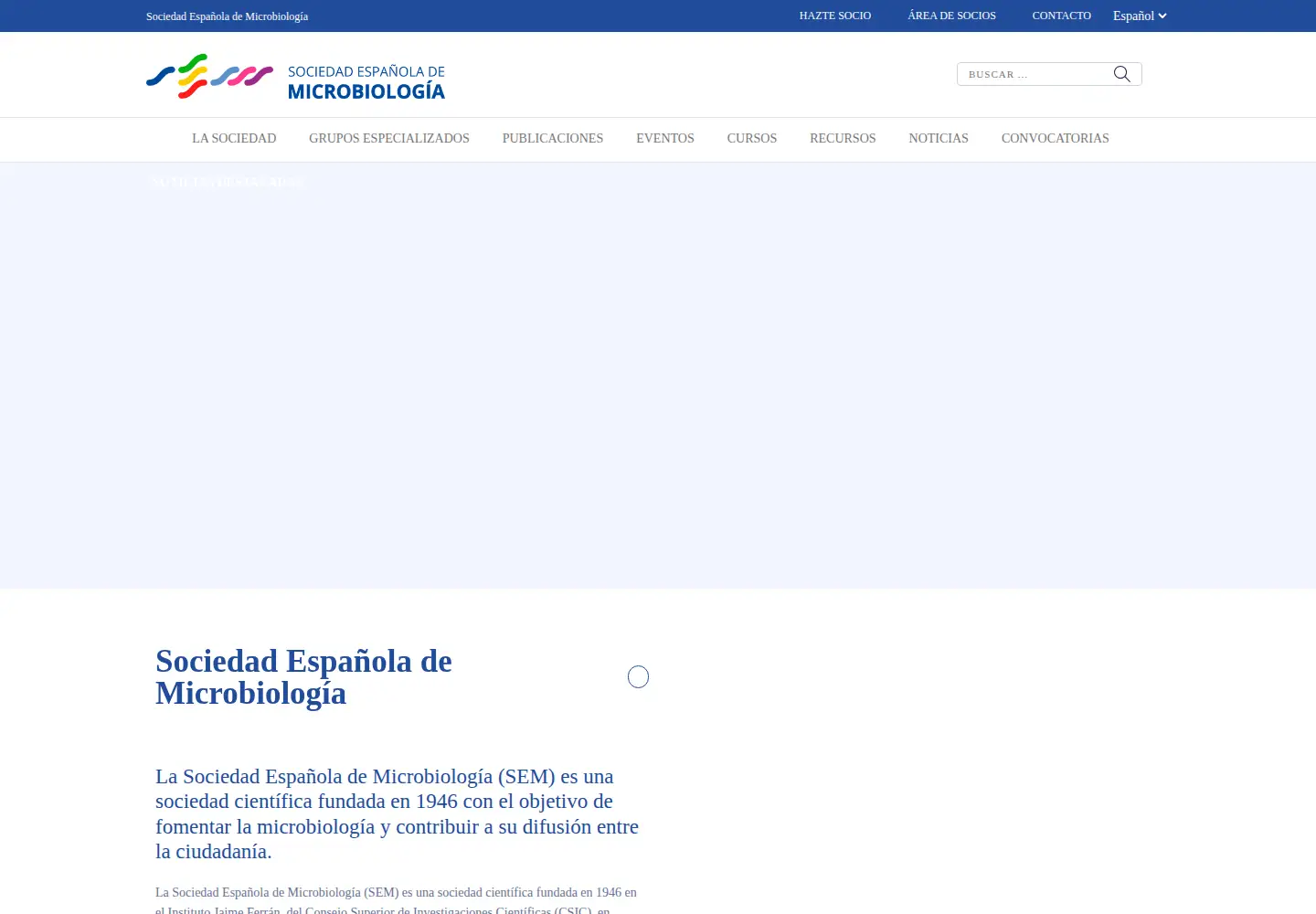 Screenshot of semicrobiologia.org