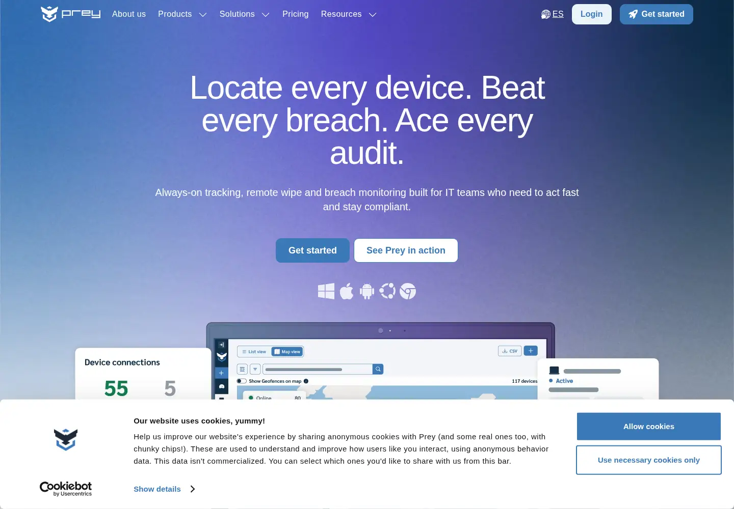 Screenshot of preyproject.com