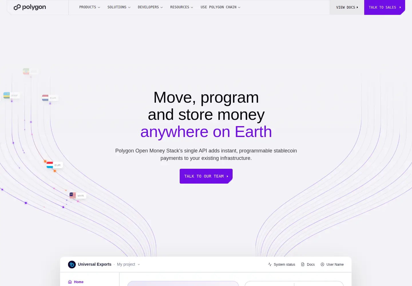 Screenshot of polygon.technology