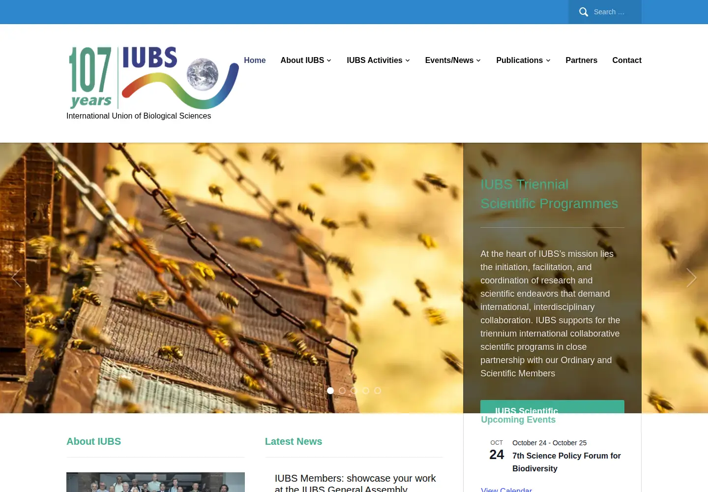 Screenshot of iubs.org