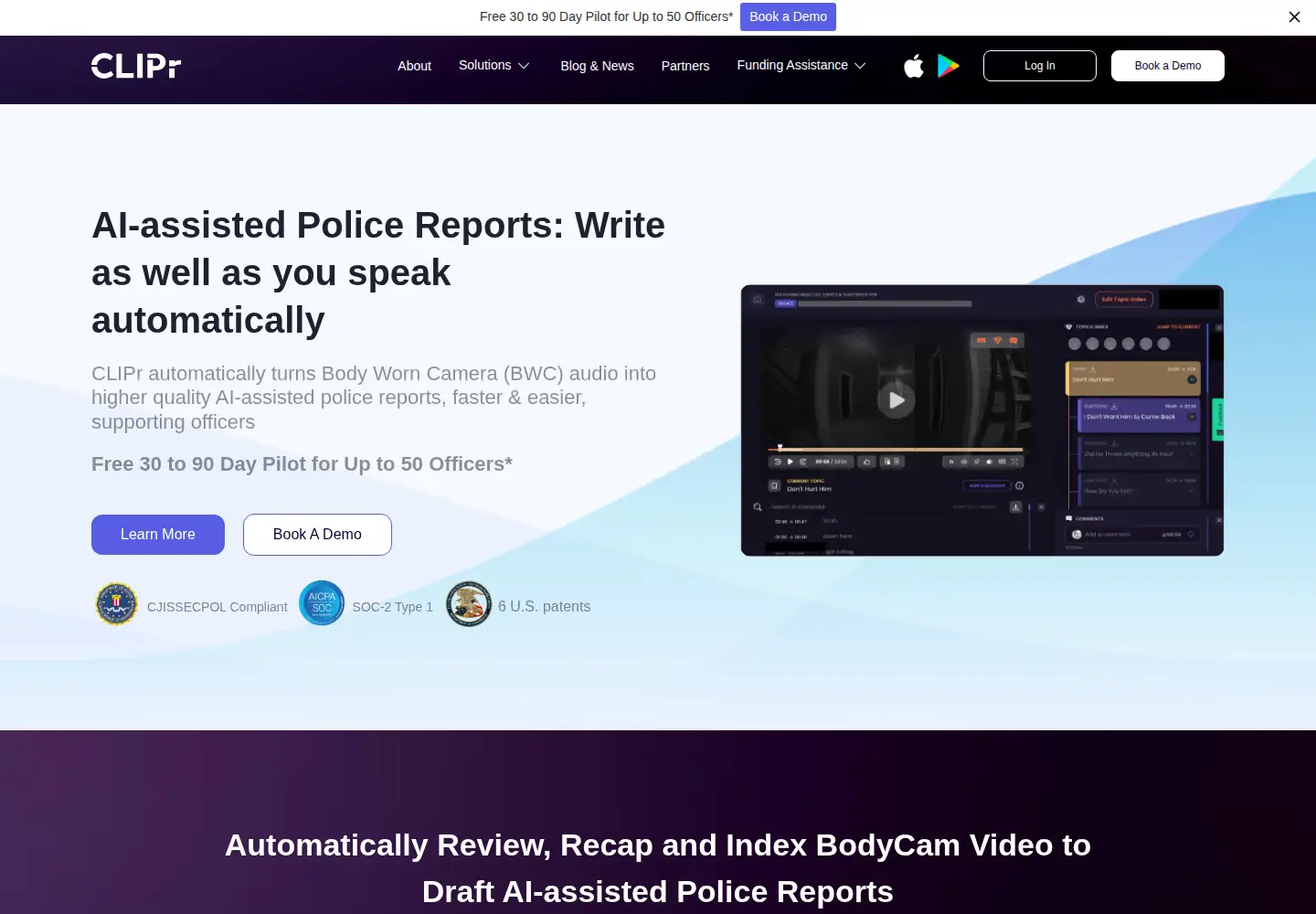 Captured homepage of clipr.ai in the current scan