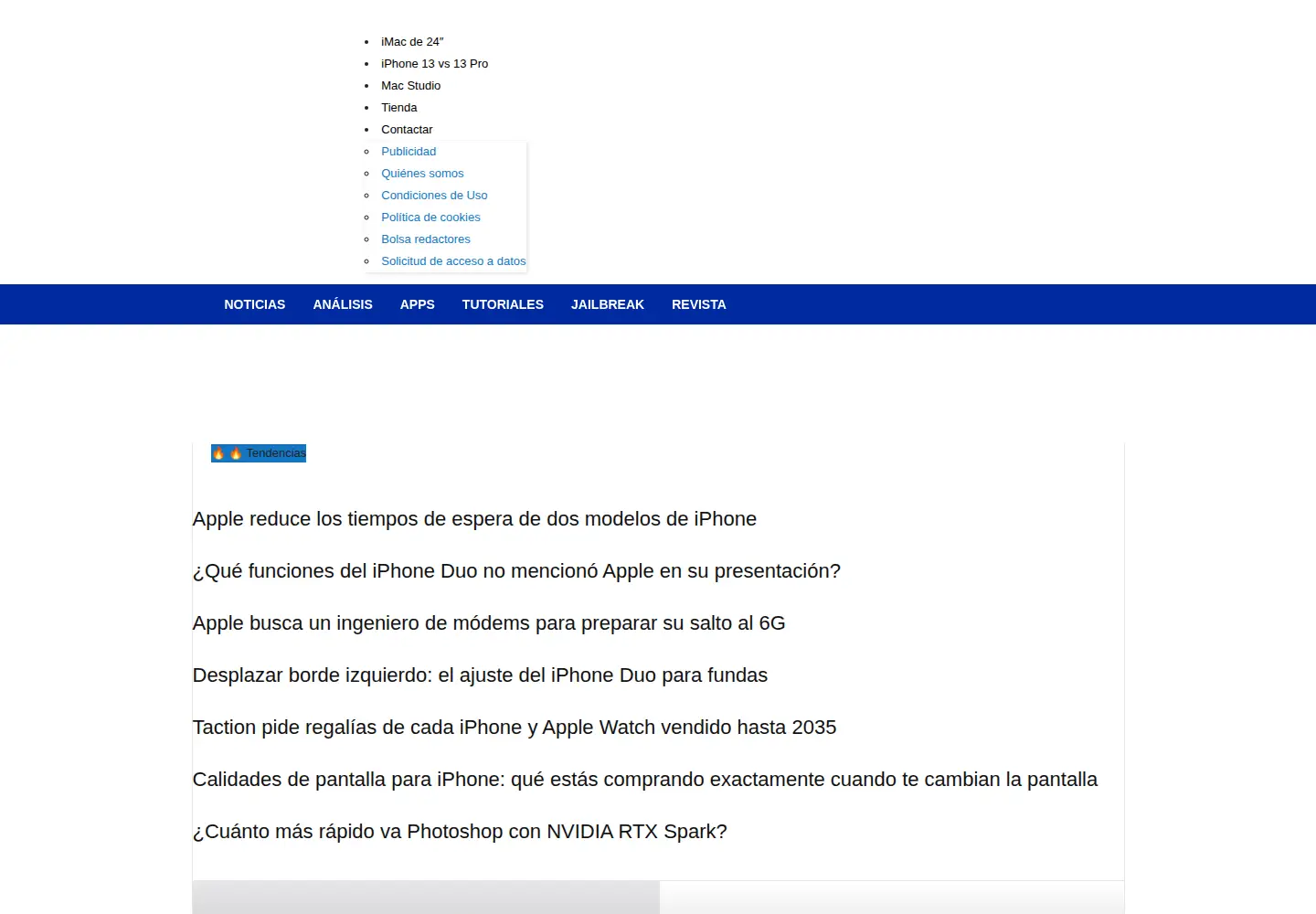 Screenshot of iosmac.es