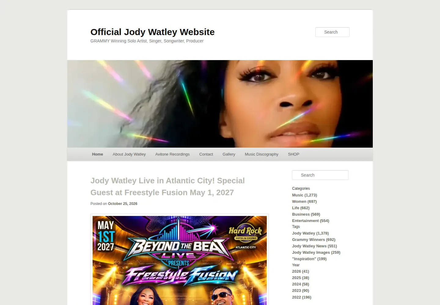 Screenshot of jodywatley.net