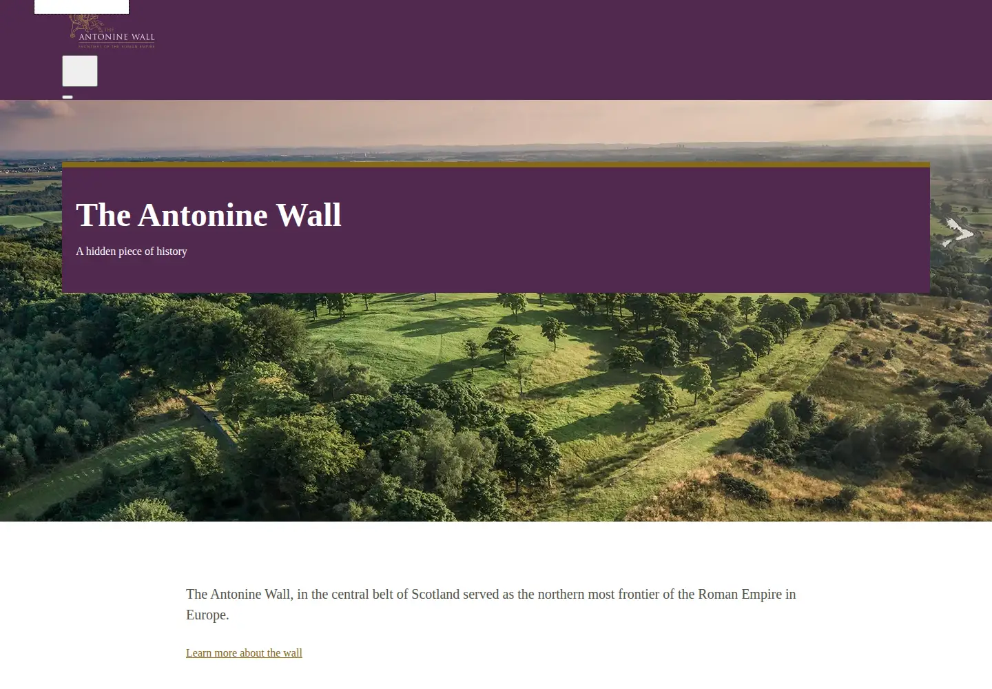 Screenshot of antoninewall.org