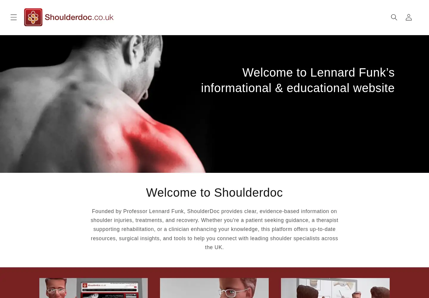 Screenshot of shoulderdoc.co.uk