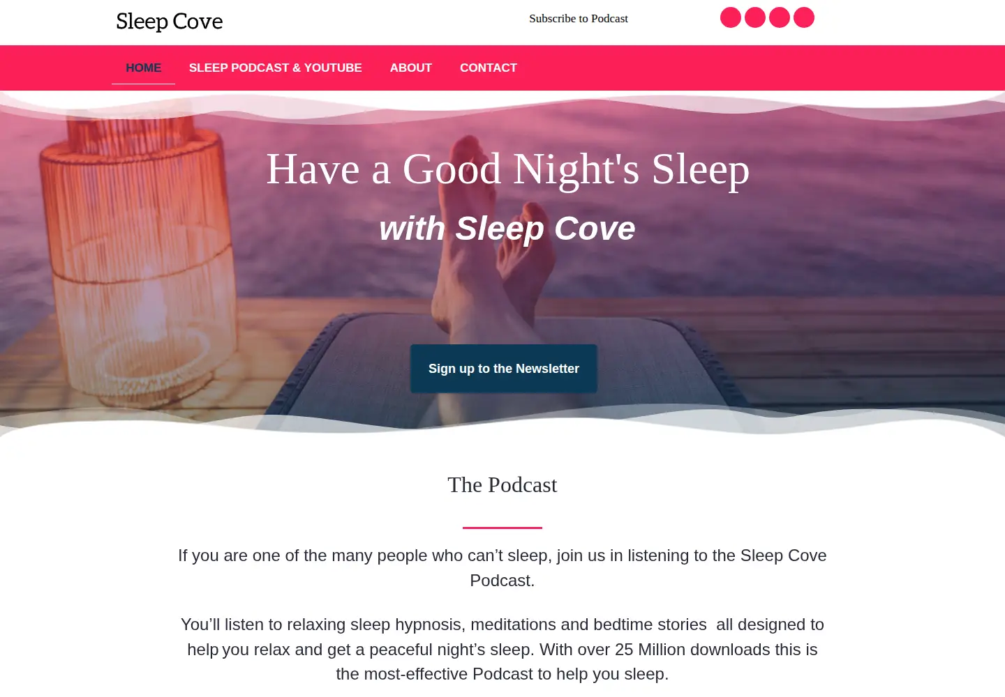 Screenshot of sleepcove.com