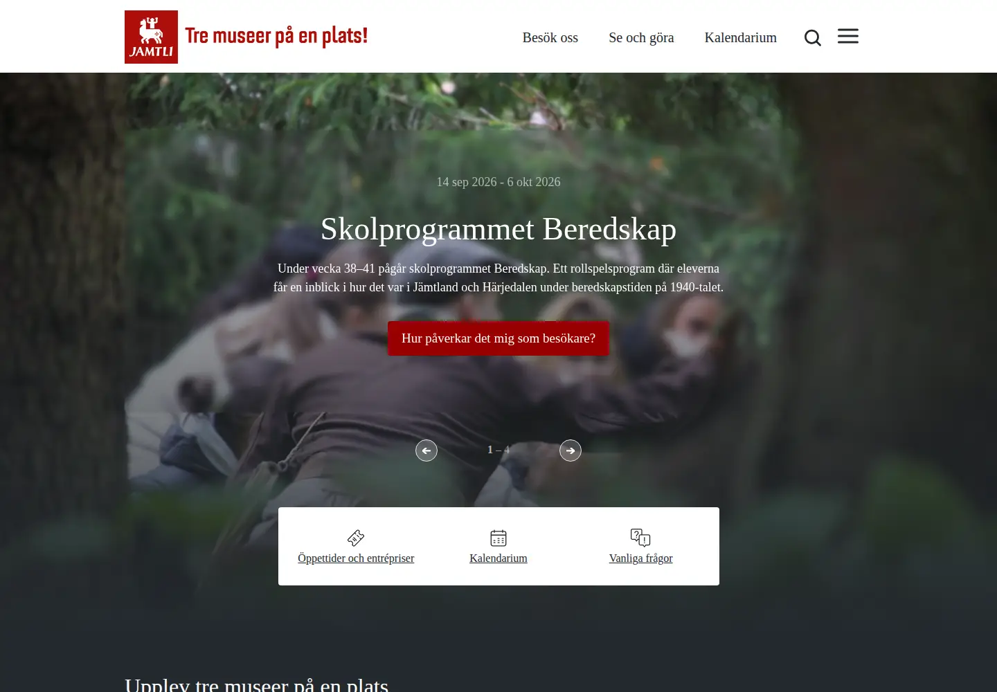Captured homepage of jamtli.com in the current scan