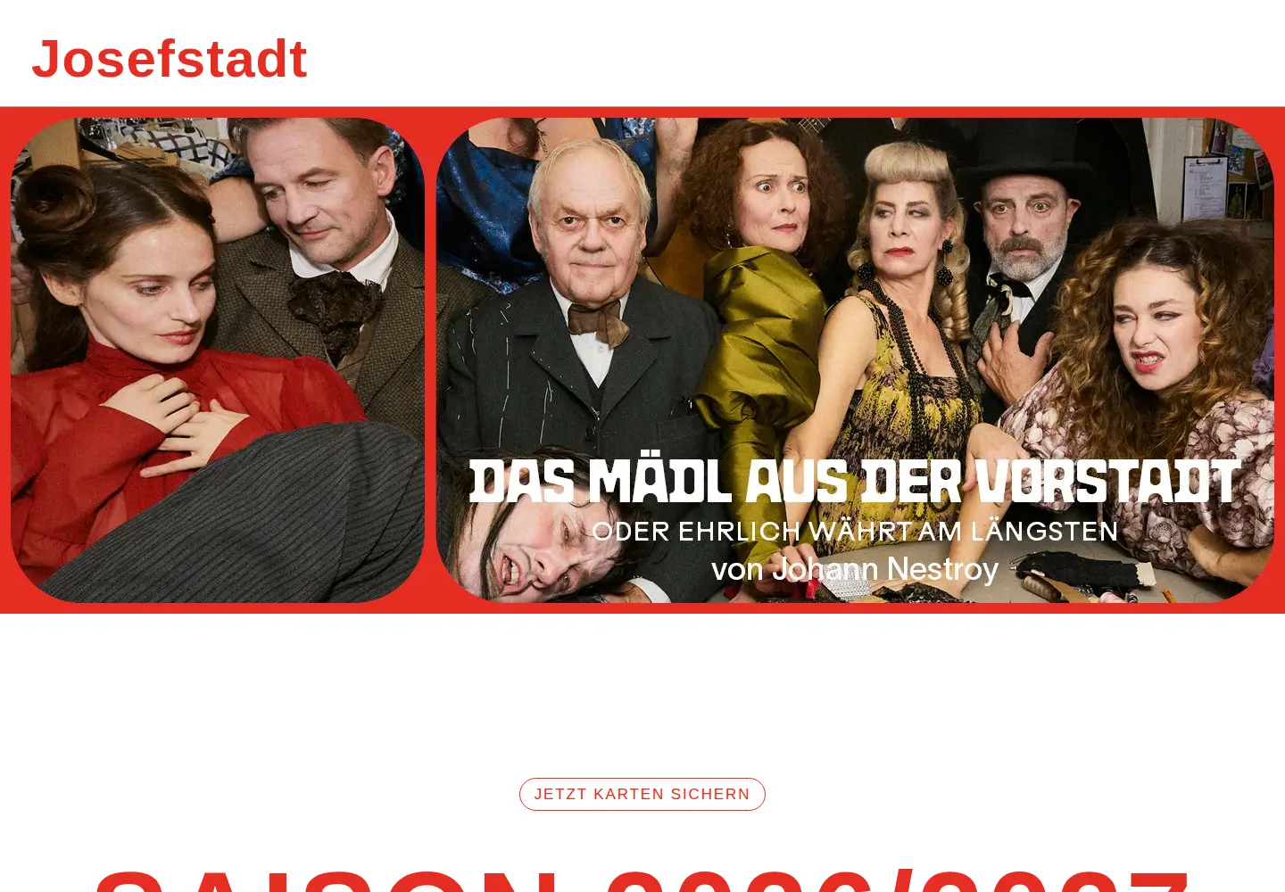 Captured homepage of josefstadt.org in the current scan