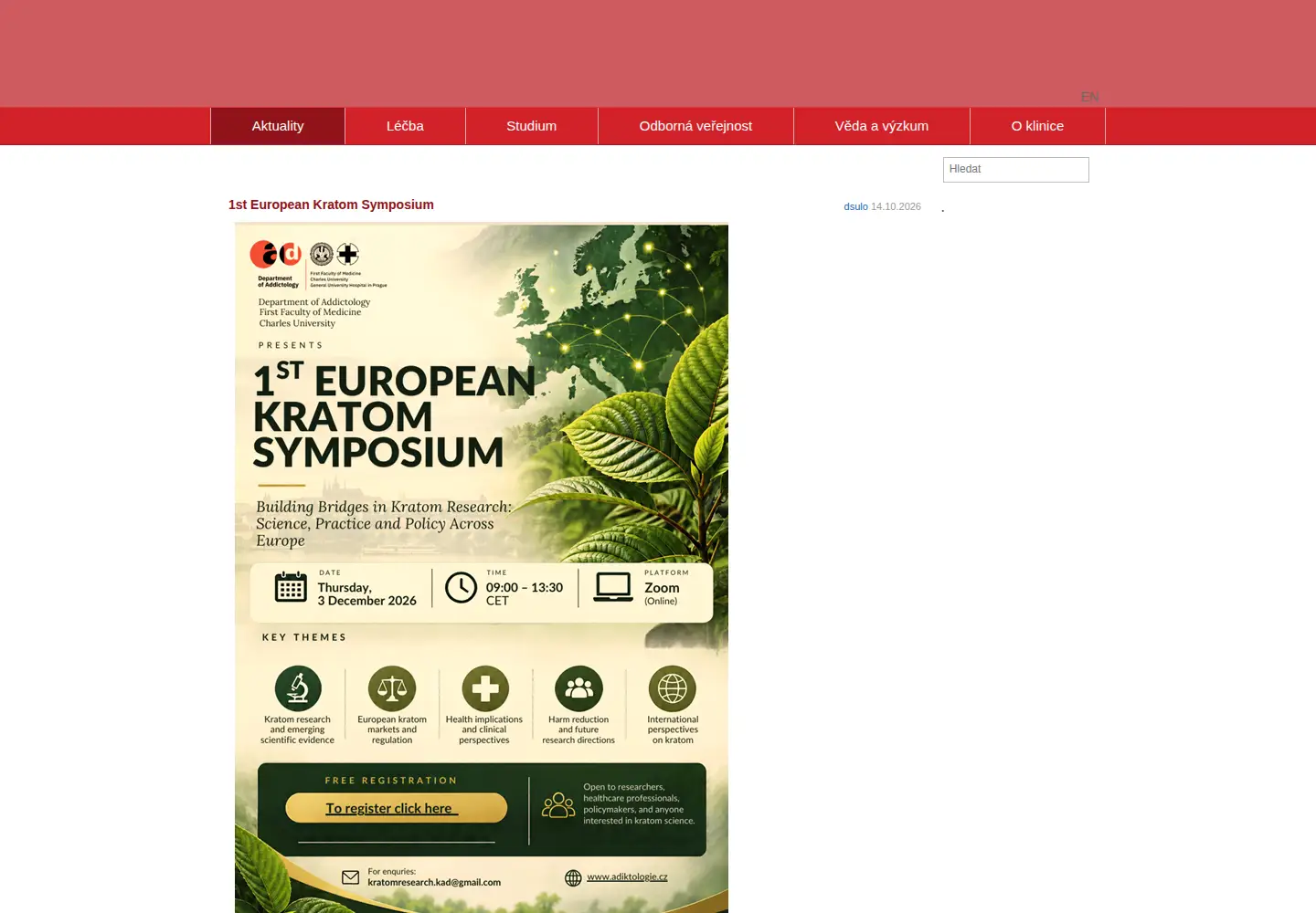 Screenshot of adiktologie.cz