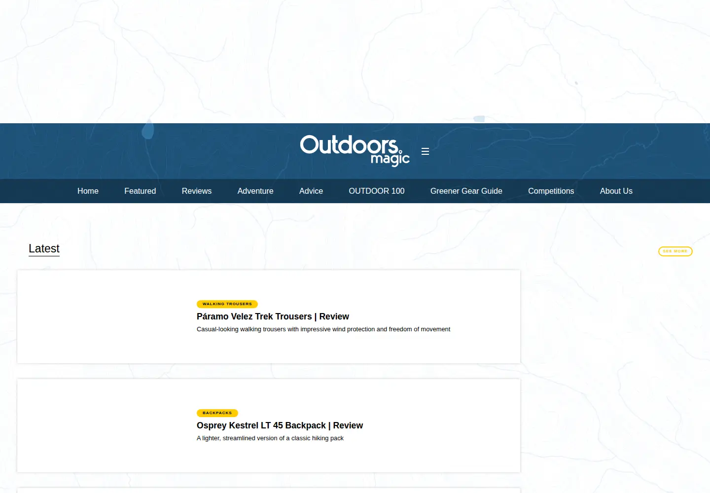 Screenshot of outdoorsmagic.com