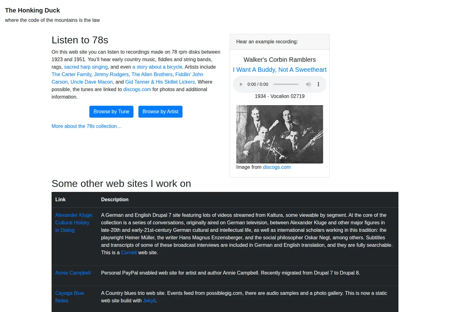Screenshot of honkingduck.com