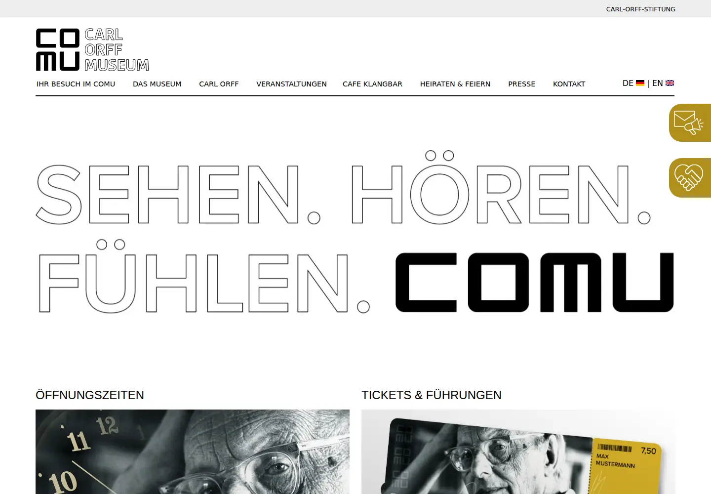 Captured homepage of co-mu.de in the current scan