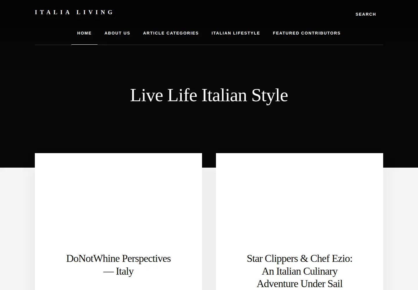 Screenshot of italialiving.com