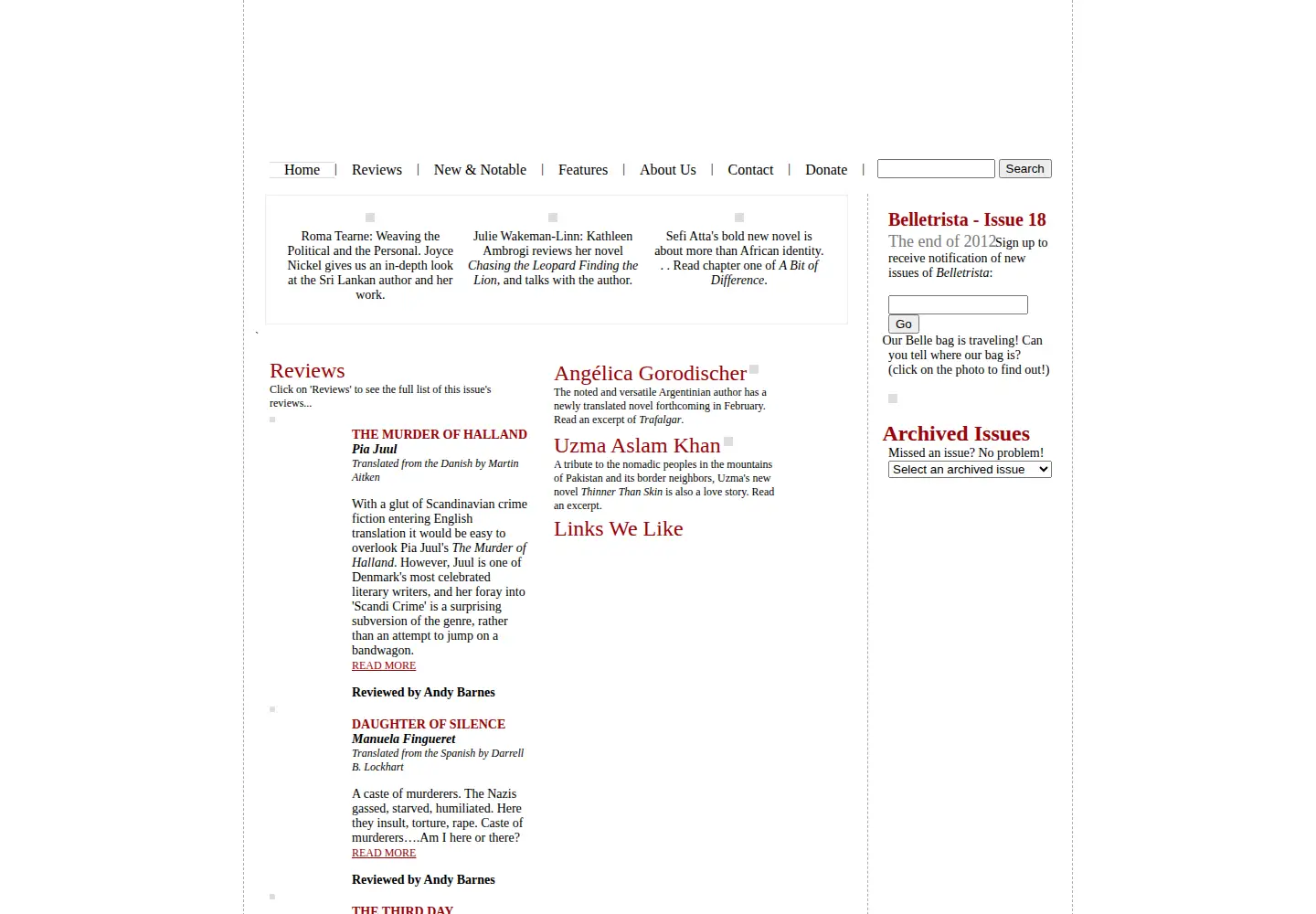 Screenshot of belletrista.com