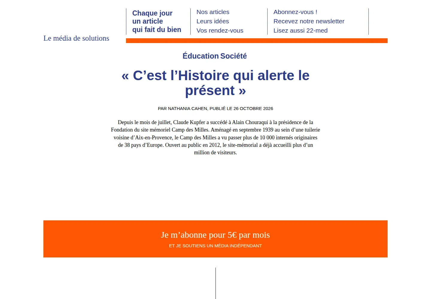 Captured homepage of marcelle.media in the current scan