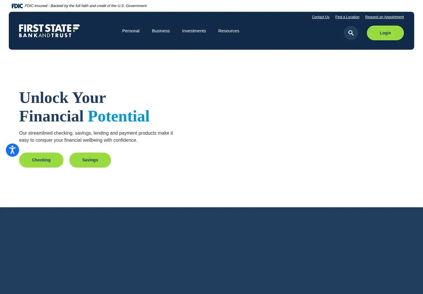 Captured homepage of fsbt.com in the current scan