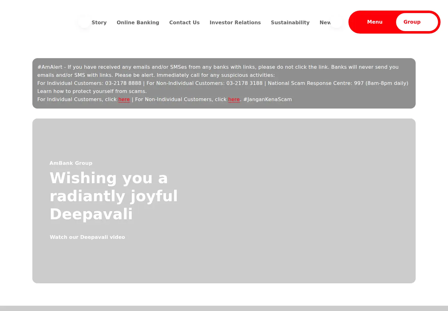 Screenshot of ambankgroup.com