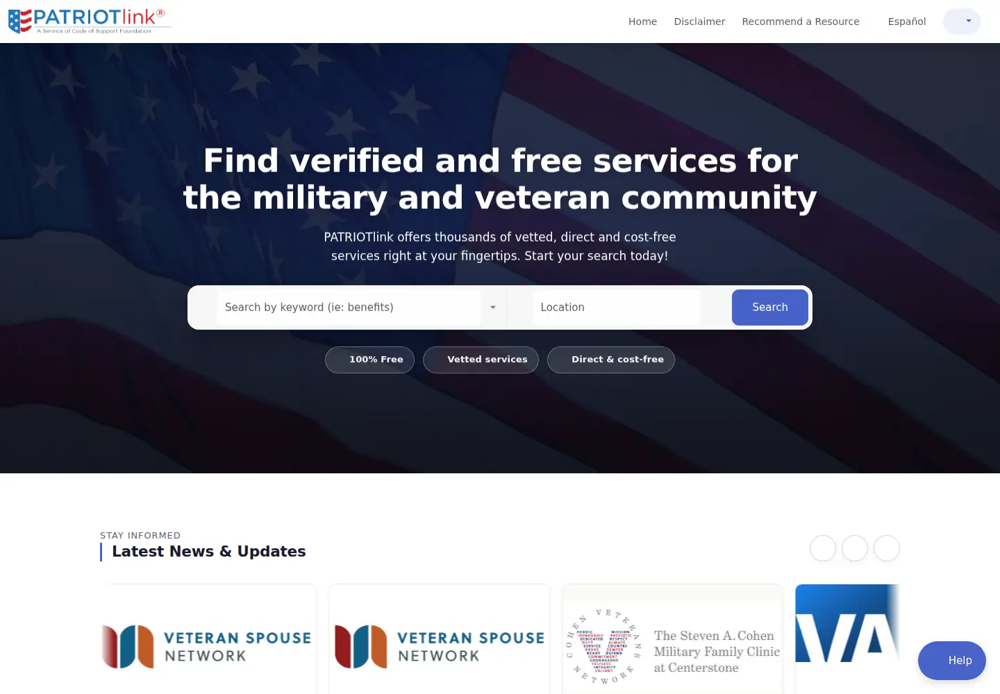 Screenshot of patriotlink.org