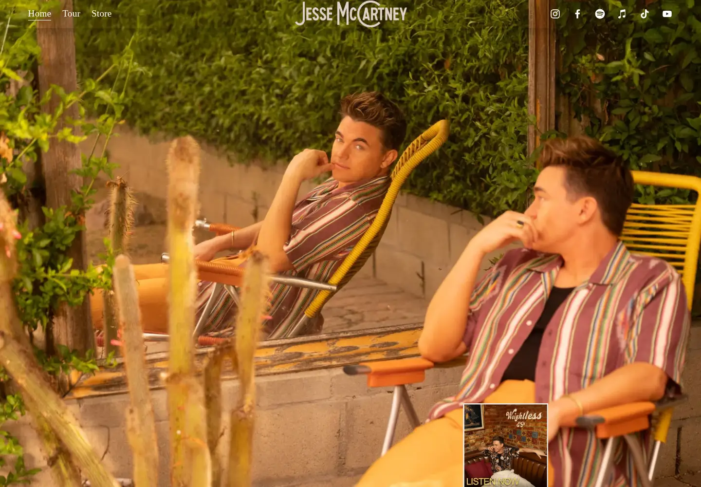 Captured homepage of jessemccartney.com in the current scan