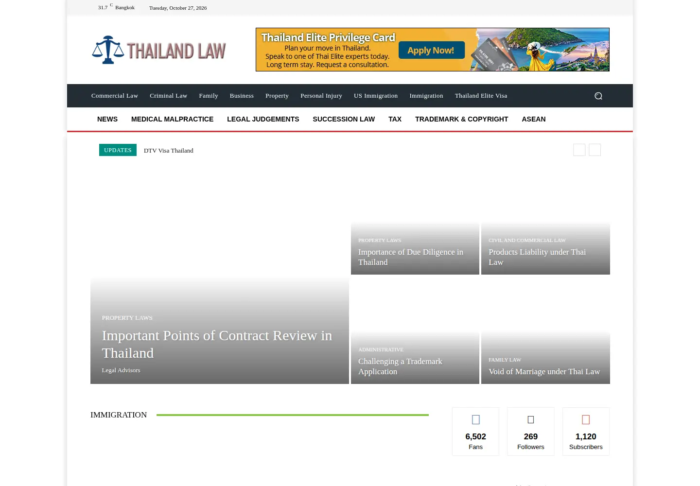 Screenshot of thailandlaw.org